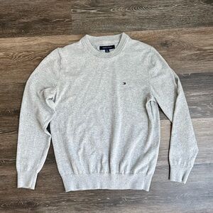 Tommy Hilfiger Grey Heather Crewneck Cotton Sweater Men’s Small